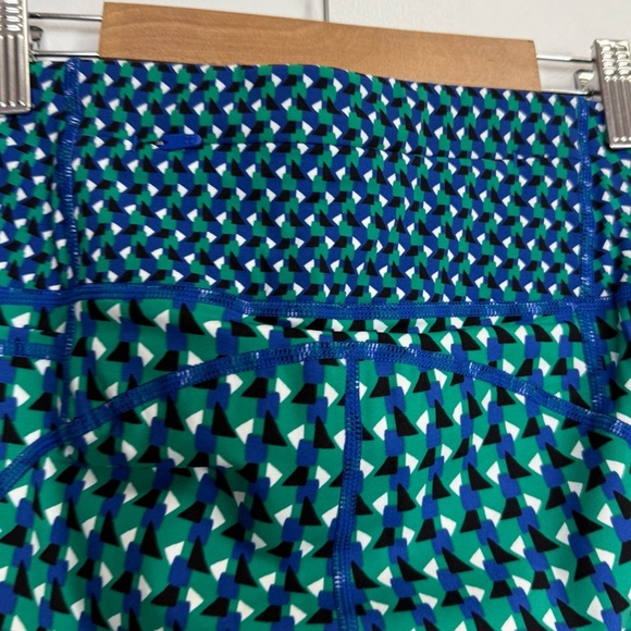 Sweaty Betty Power 7/8 Leggings Womens US 6 Blue Green Ankle Print Block NWT - Picture 4 of 13